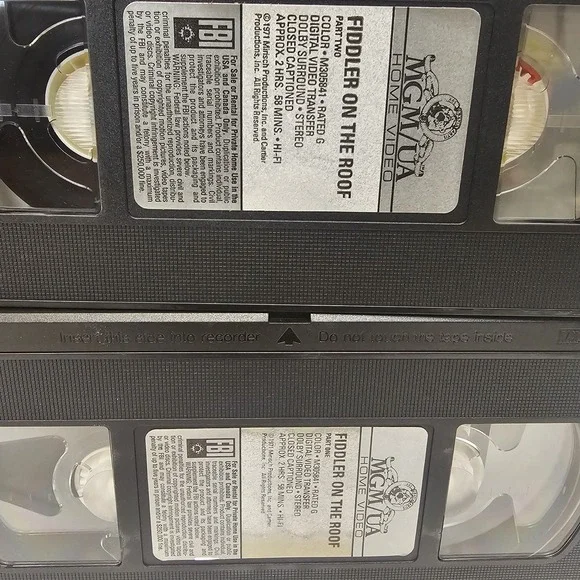 Fiddler on the Roof (VHS, 1996, 2-Tape Set, Screen Epics) - Picture 2 of 4